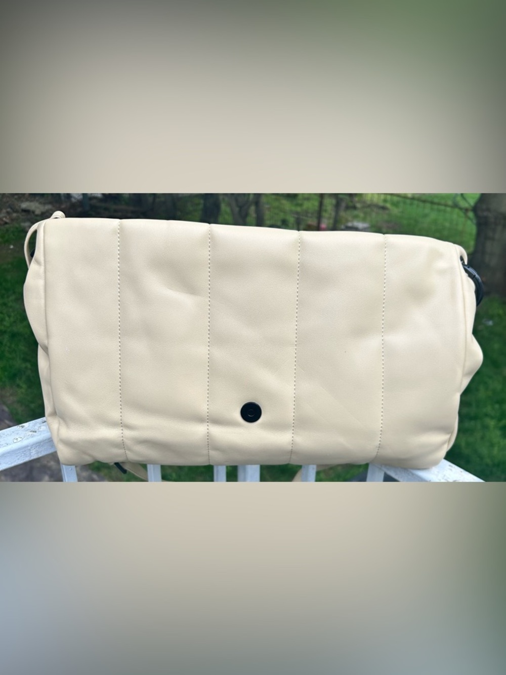 Ted Baker Quilted Crossbody Bag Cream Beige Leather | NWT Retail $175 - Picture 2 of 14